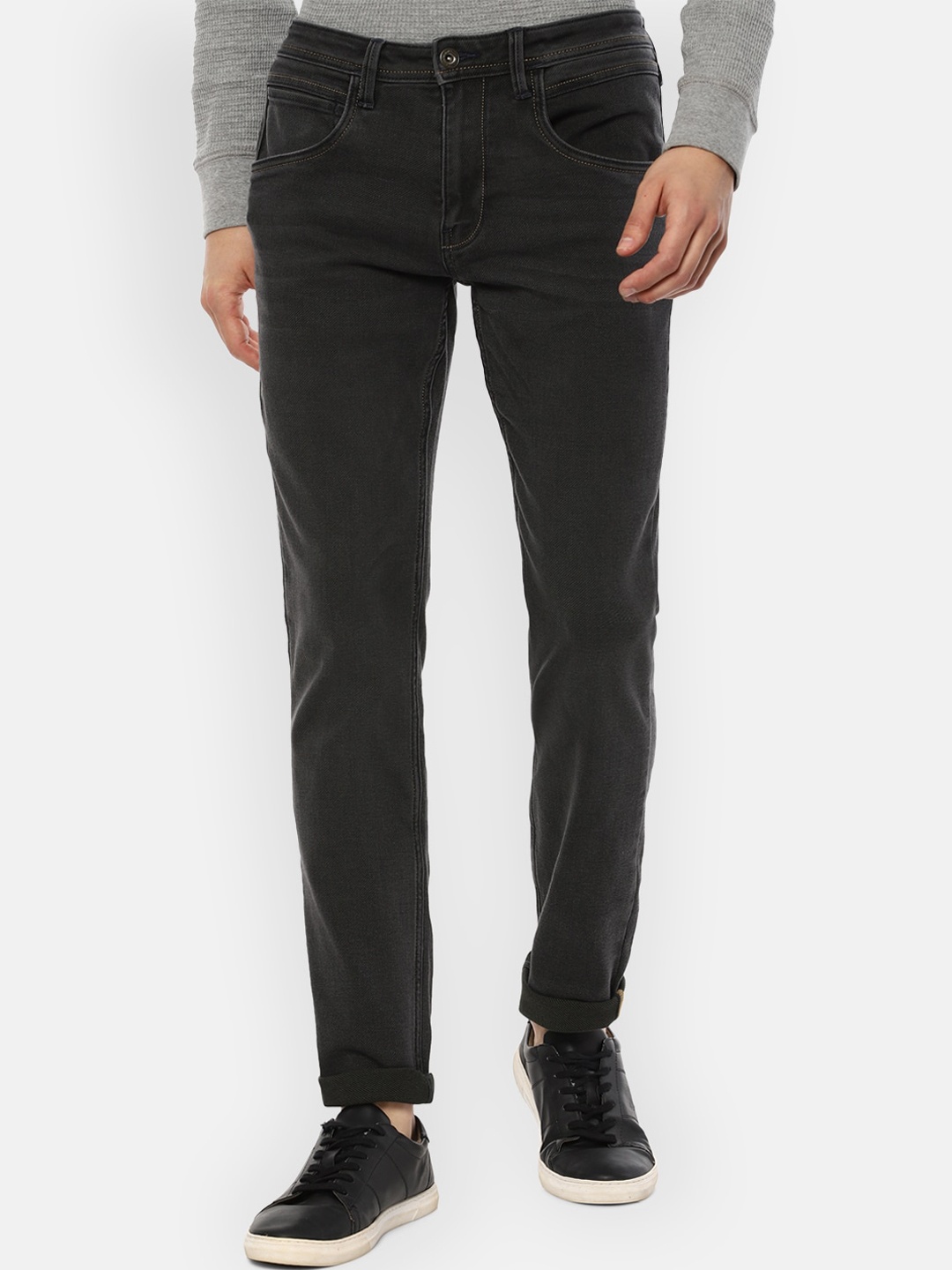 

VAN HEUSEN DENIM LABS Men Black Slim Fit Jeans