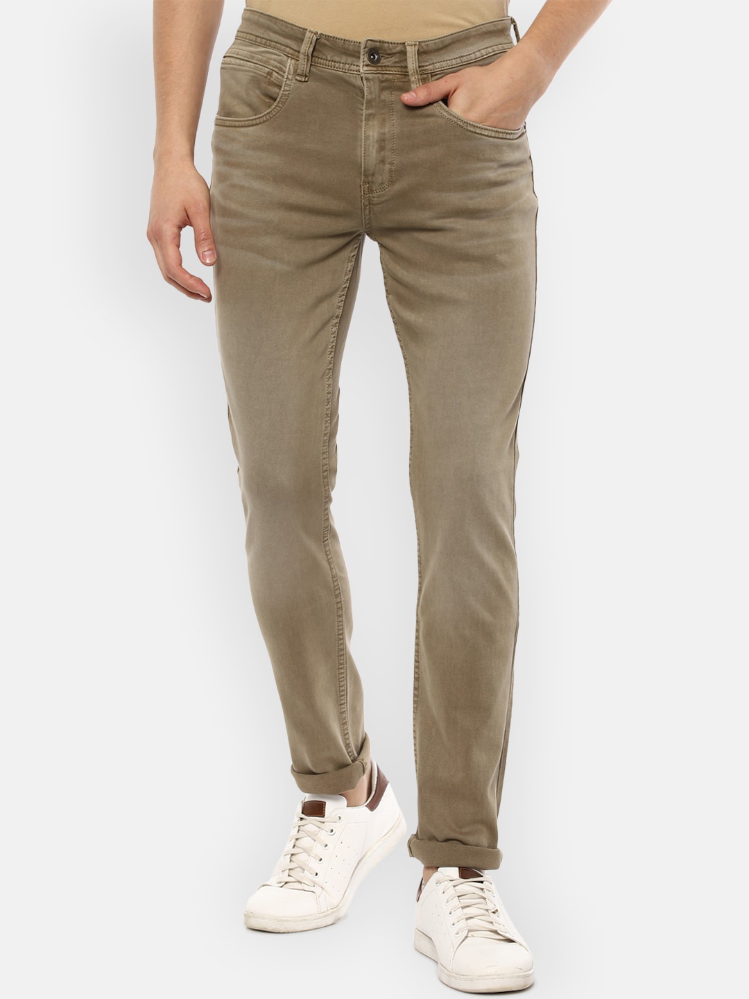 

VAN HEUSEN DENIM LABS Men Brown Skinny Fit Jeans