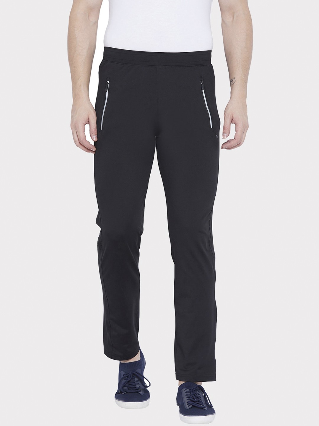 

Okane Men Black Solid Regular Track Pants
