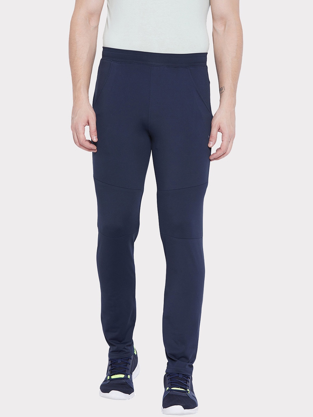 

Okane Men Navy Blue Regular Solid Track Pants