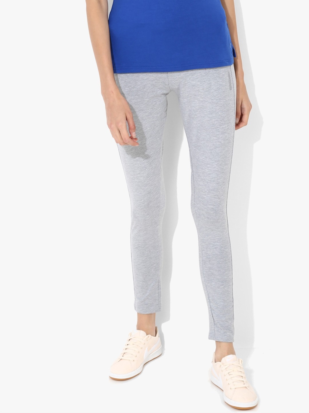 

Sweet Dreams Women Grey Melange Solid Cotton Pyjamas
