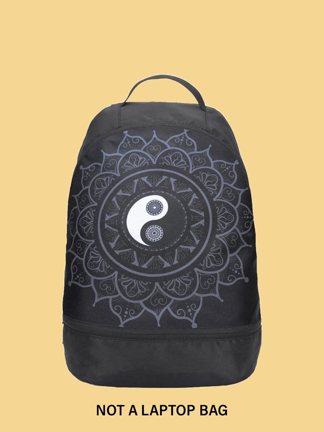 

Bewakoof Unisex Black Printed Small Backpack