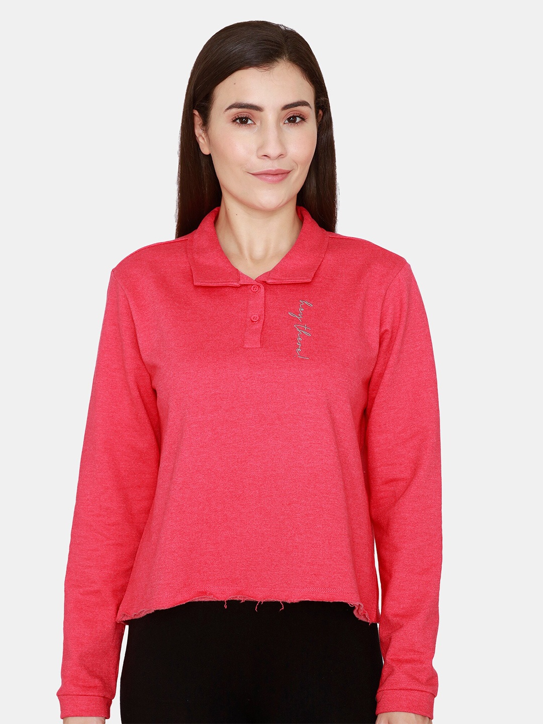 

Zivame Women Fuchsia Sweatshirt