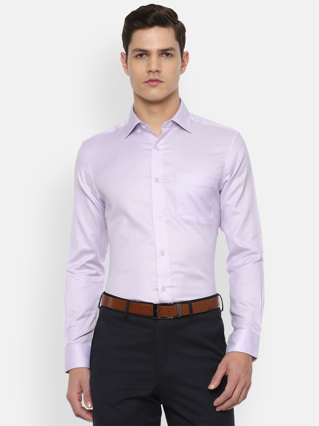 

Louis Philippe Men Purple Opaque Formal Shirt