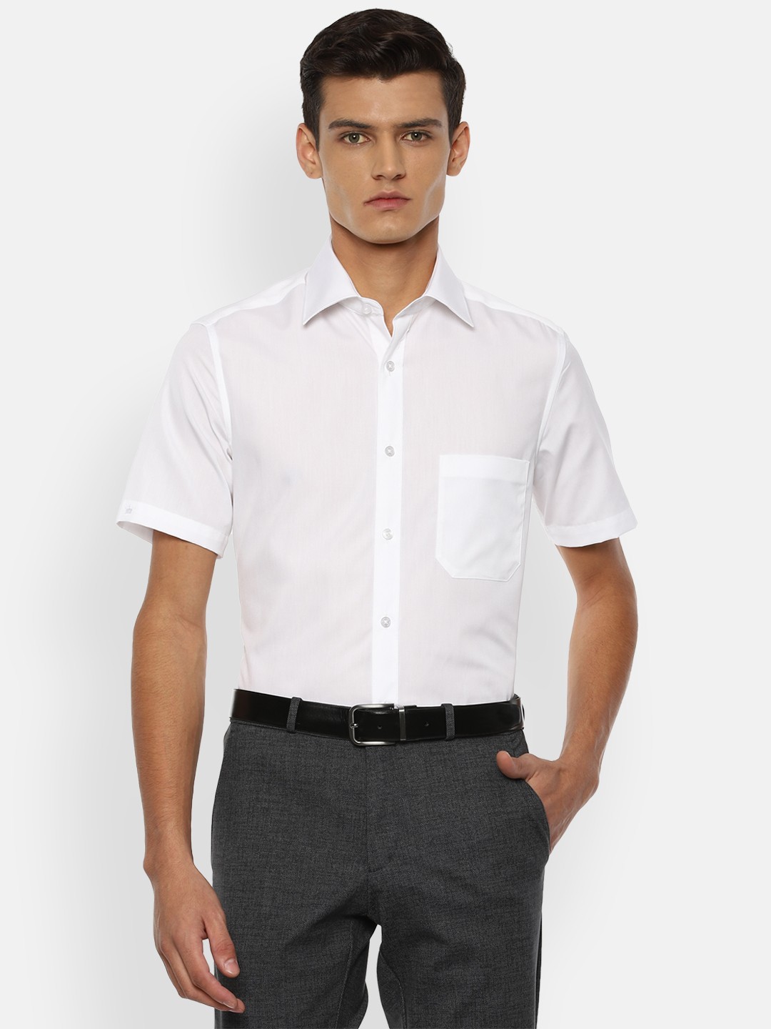 

Louis Philippe Men White Opaque Formal Shirt