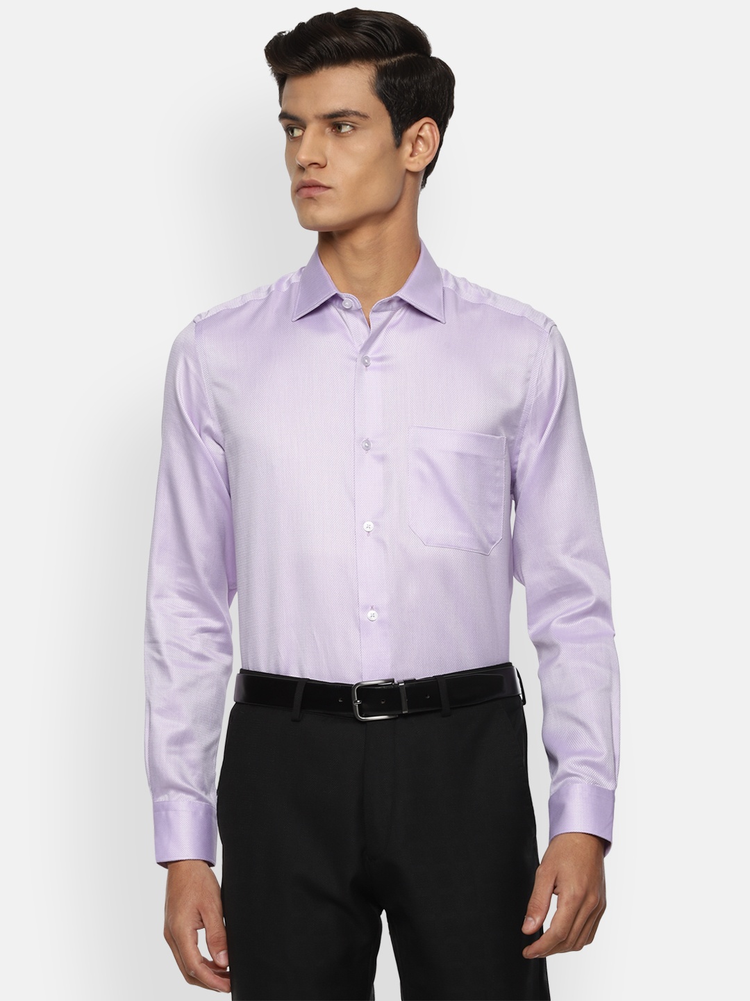 

Louis Philippe Men Purple Opaque Formal Shirt