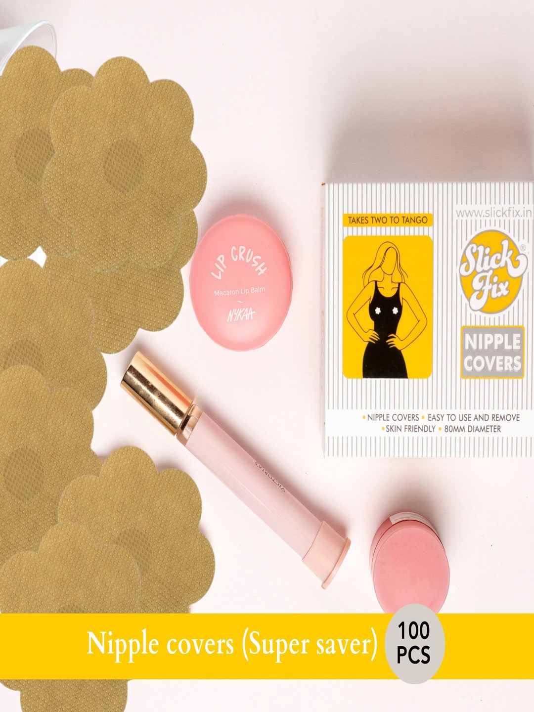 

SLICKFIX Nipple Covers Skin Colour 100 Pcs, Nude