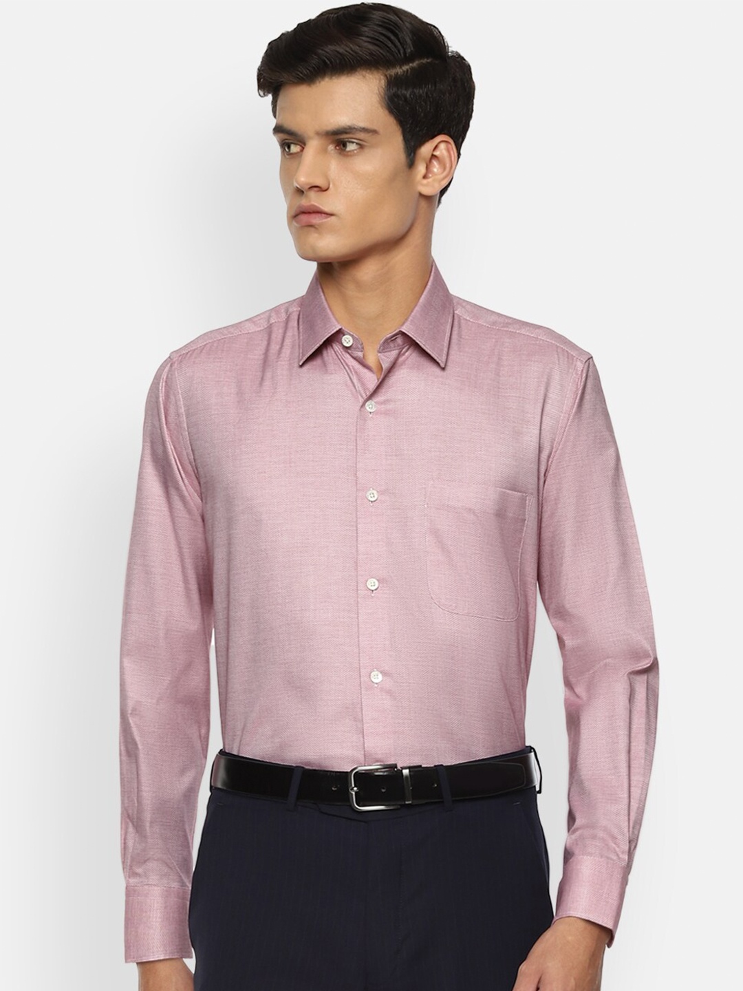 

Luxure by Louis Philippe Men Pink Opaque Formal Shirt