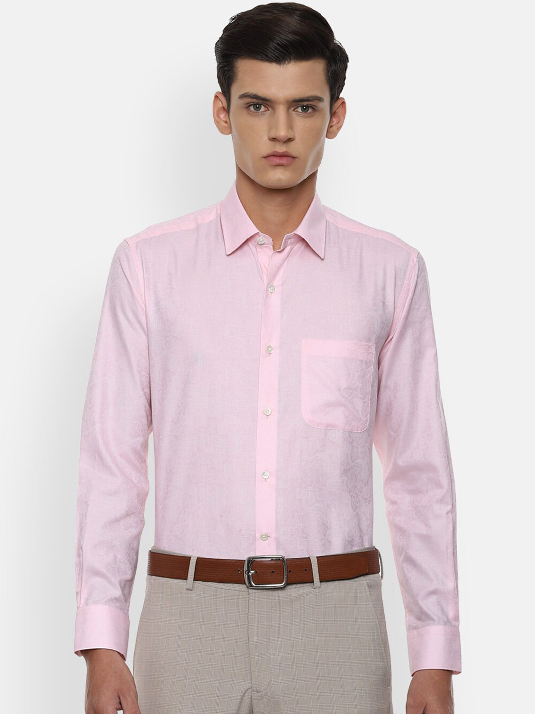 

Luxure by Louis Philippe Men Pink Opaque Formal Shirt