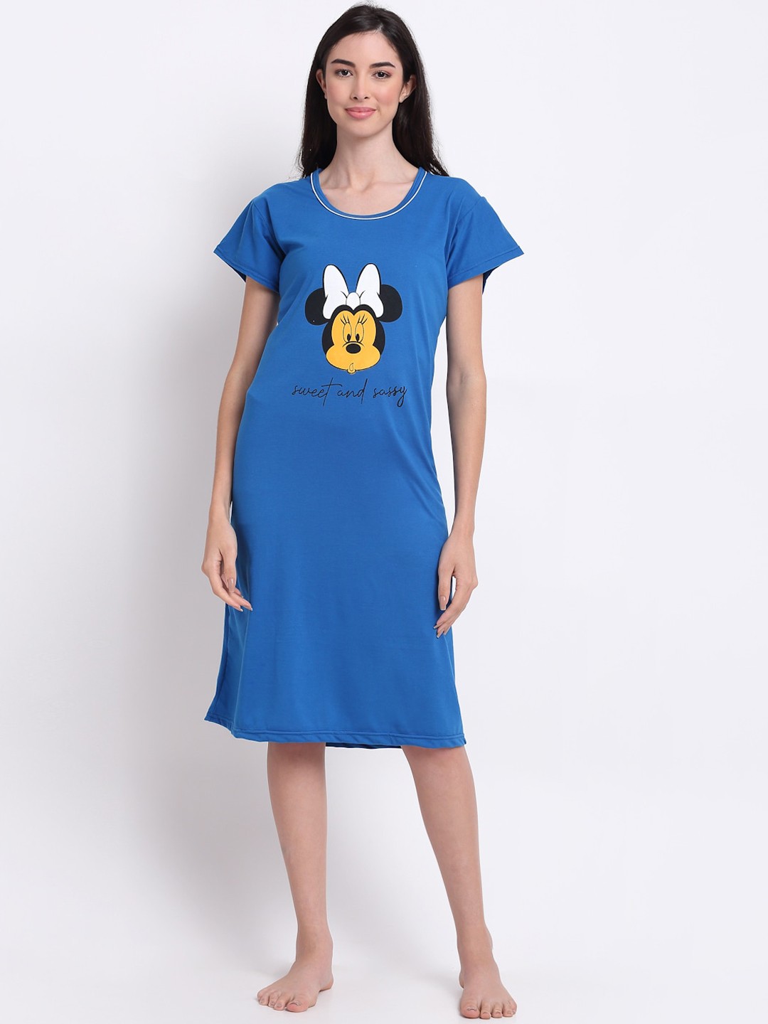 

Secret Wish Women Blue Printed Night suit