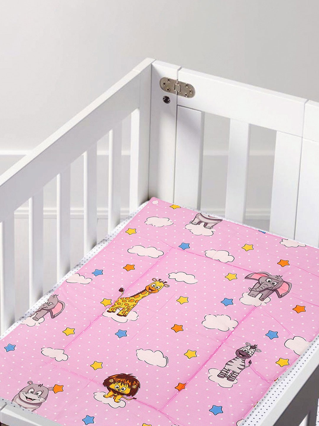 

Baby Moo Pink 3 Pieces Printed Waterproof Changing Sheets