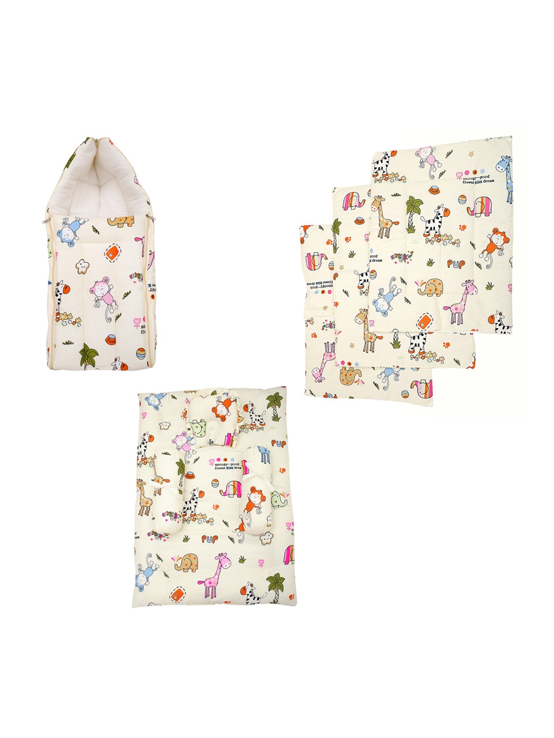 

Baby Moo Kids Cream Printed Bedding Gift Set