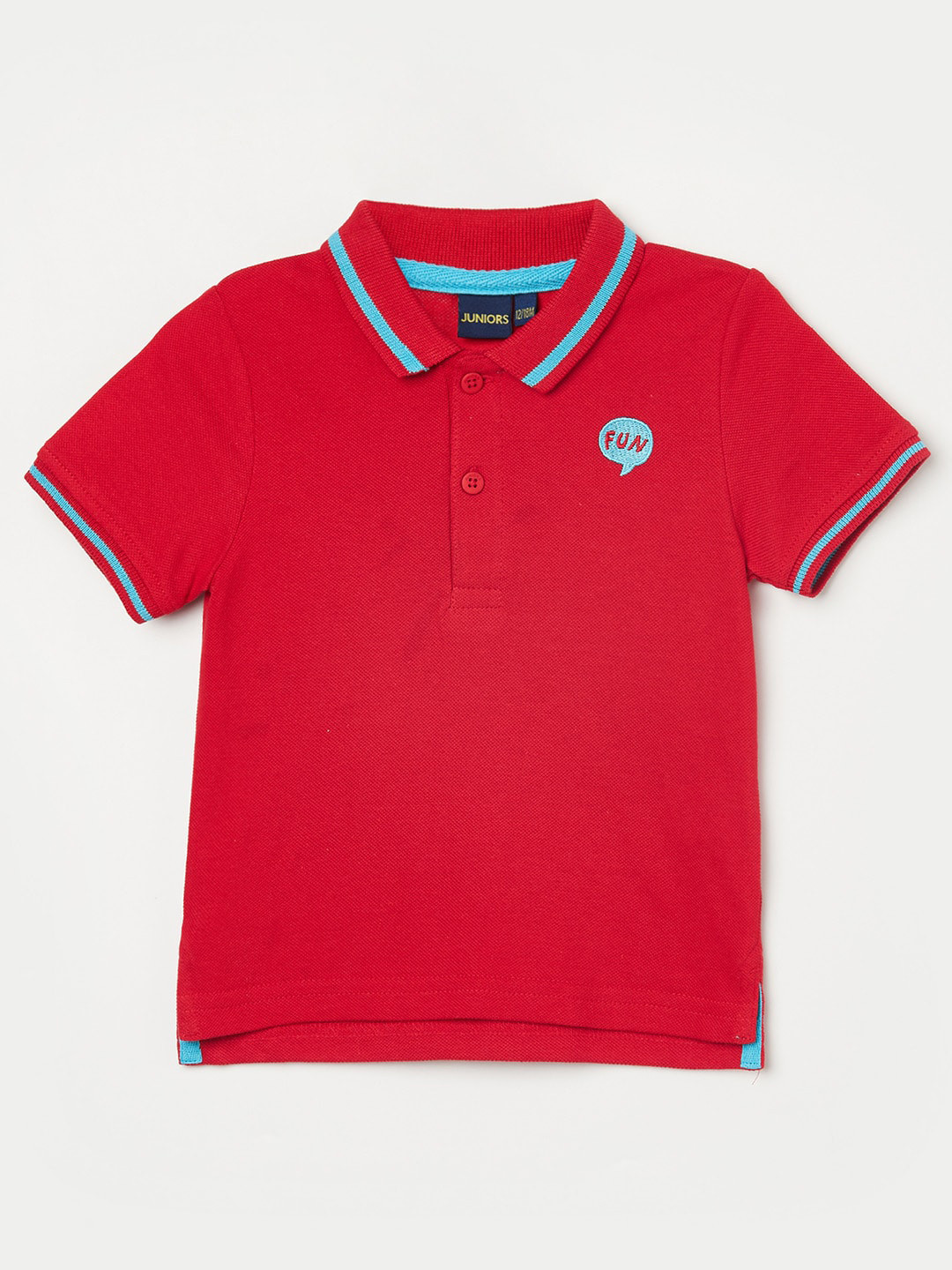 

Juniors Boys Red Polo Collar T-shirt