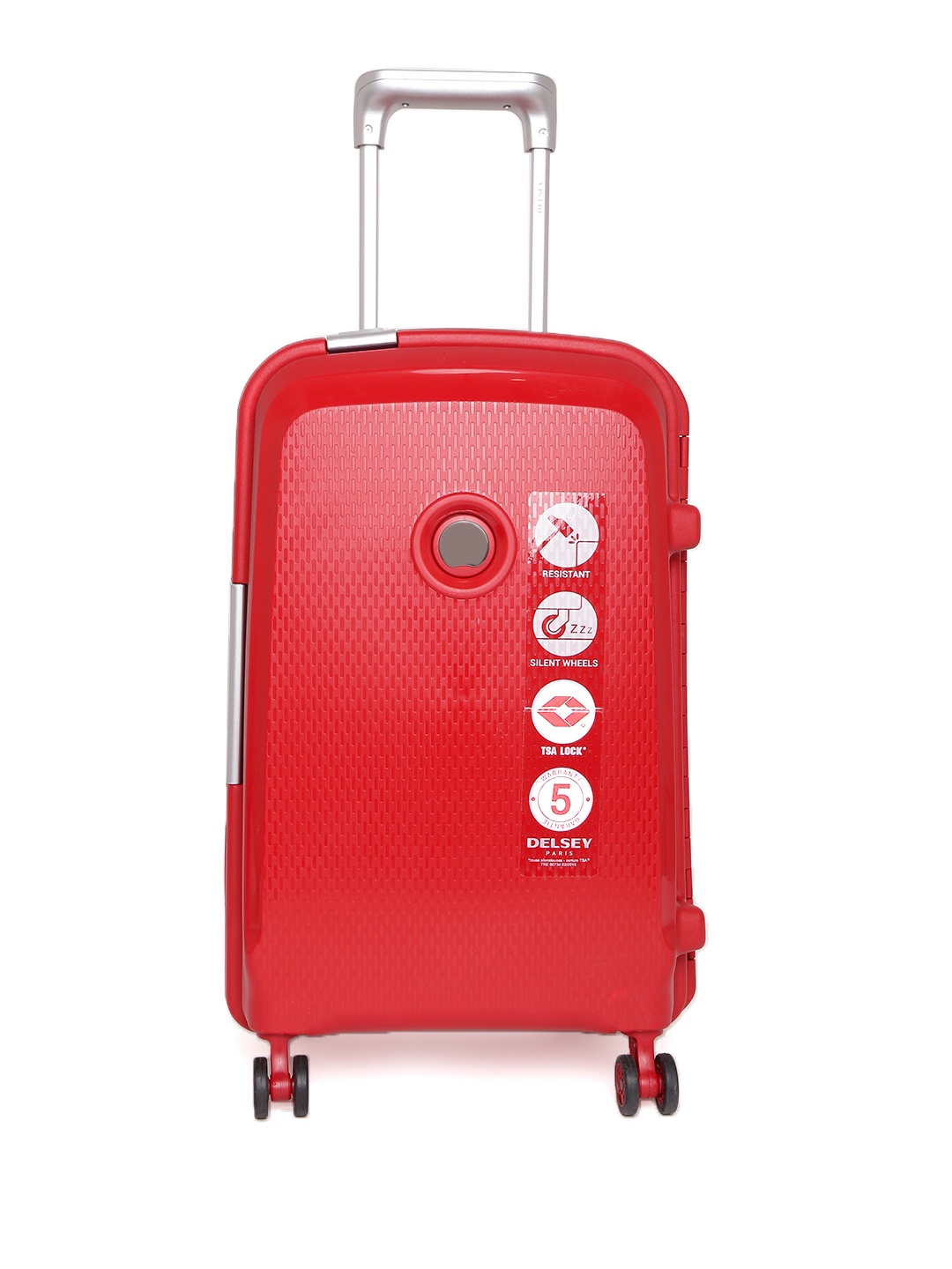 

DELSEY Unisex Red Belfort Plus Cabin Trolley Suitcase