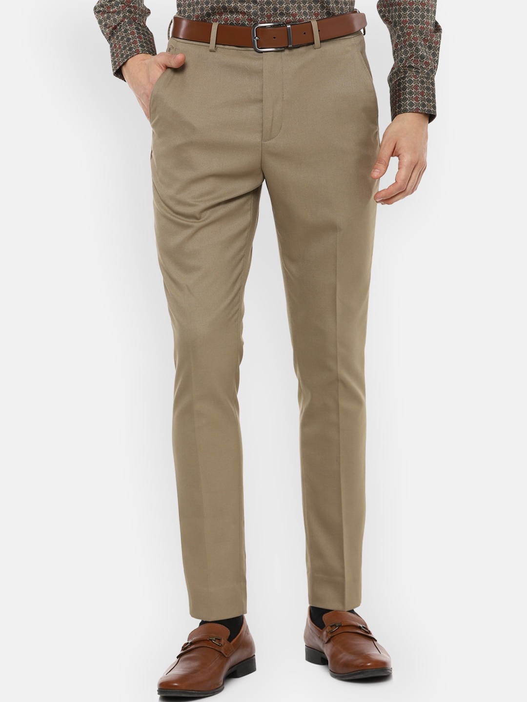 

Louis Philippe Men Khaki Formal Trousers