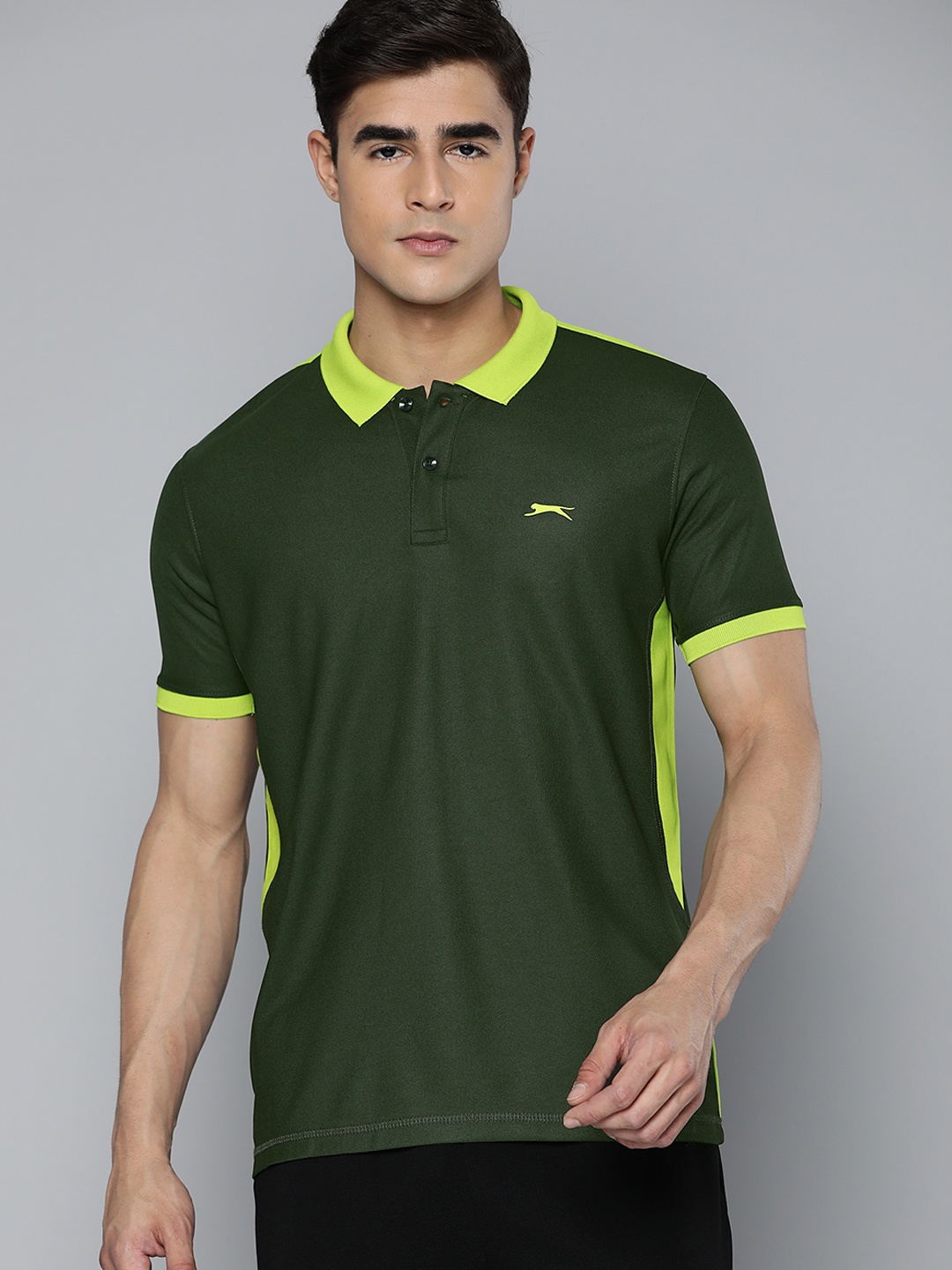 

Slazenger Polo Collar Ultra-Dry Antimicrobial Golf T-shirt, Green