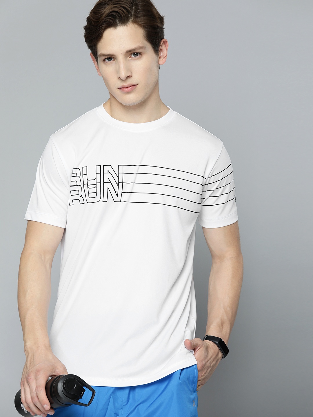

Slazenger Men White & Black Typography Printed T-shirt