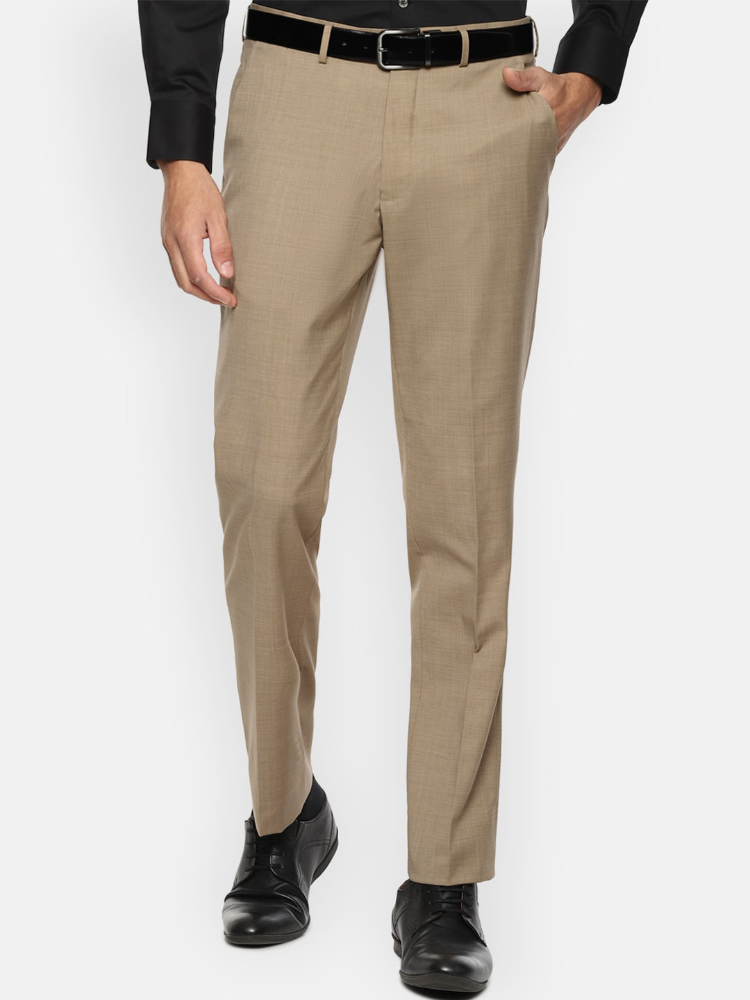 

Luxure by Louis Philippe Men Khaki Slim Fit Formal Trousers