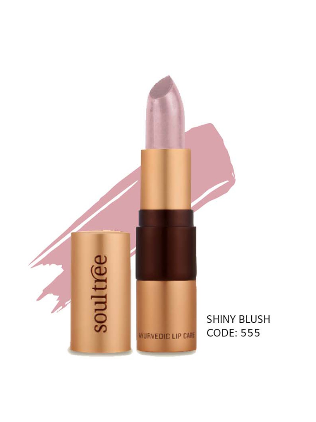 

Soultree Ayurvedic Lipstick Shiny Blush 555 - 4gm, Pink
