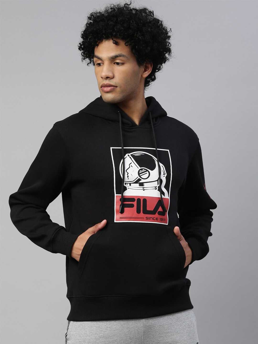 

FILA Men Black Printed PRESTON Sweatshirt