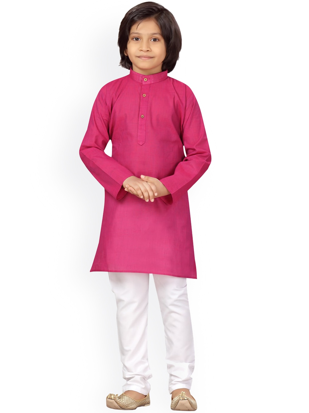 

LITTLE MAFIA BY Aarika Boys Purple Regular Pure Cotton Kurta with Pyjamas