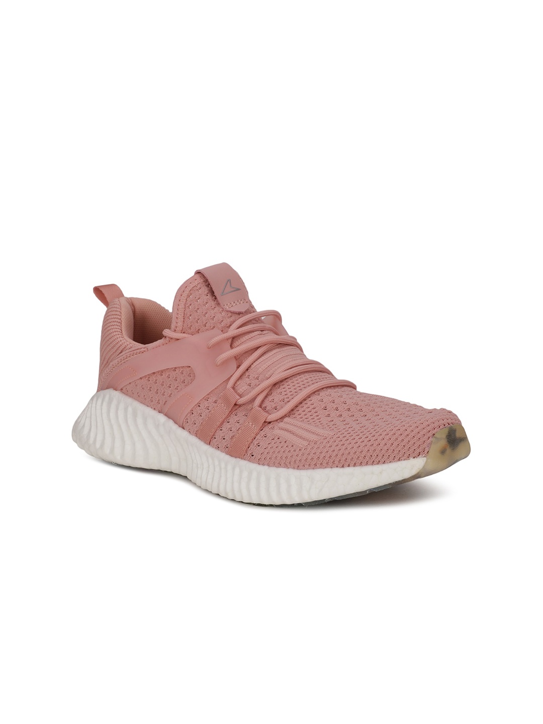 

Power Women Peach-Coloured Woven Design Sneakers