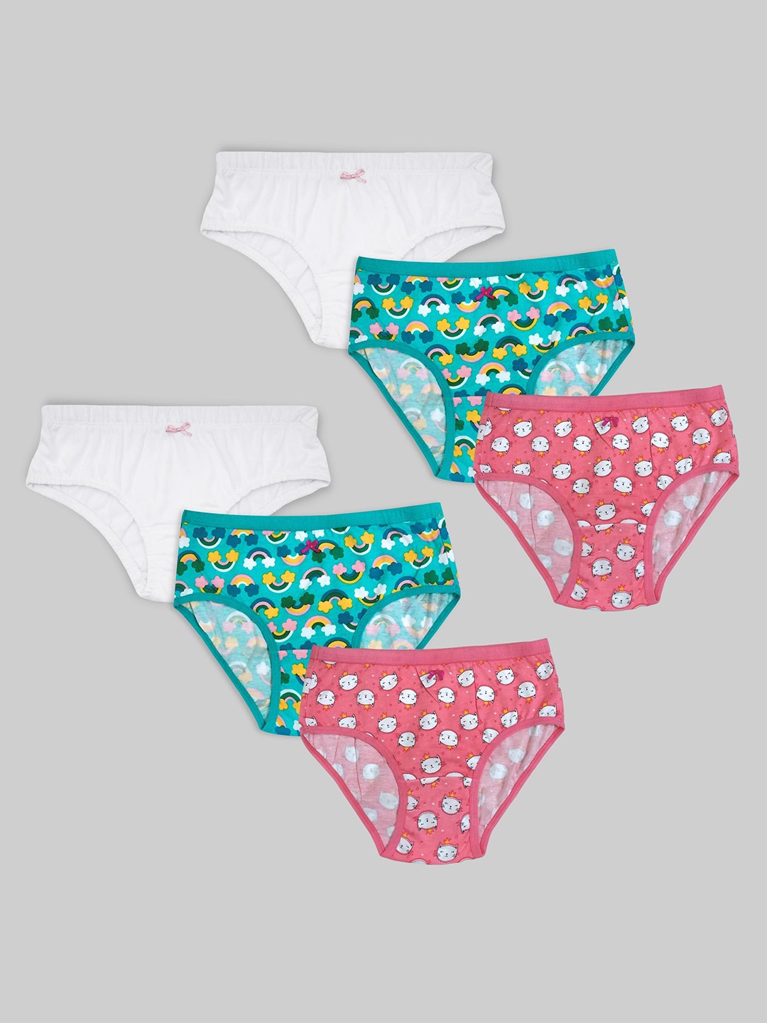 

DChica Girls Pack Of 6 Assorted Cotton Briefs