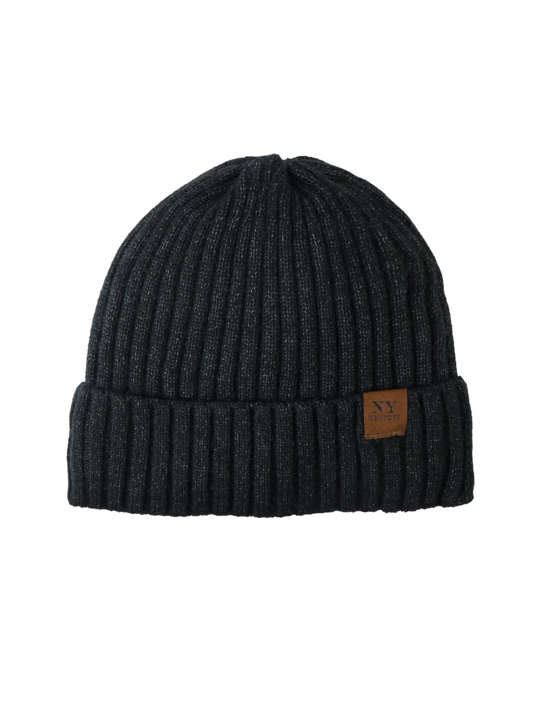 

iSWEVEN Unisex Charcoal Grey Woolen Beanie