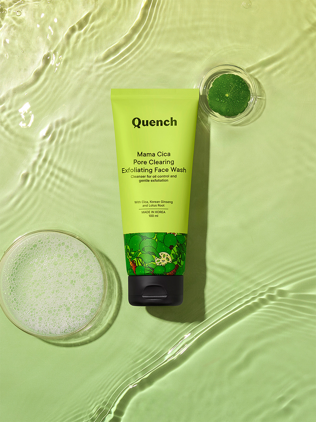 

Quench Pore Clearing Exfoliating Face Wash For Oily & Acne Prone Skin - 100 ml, Green