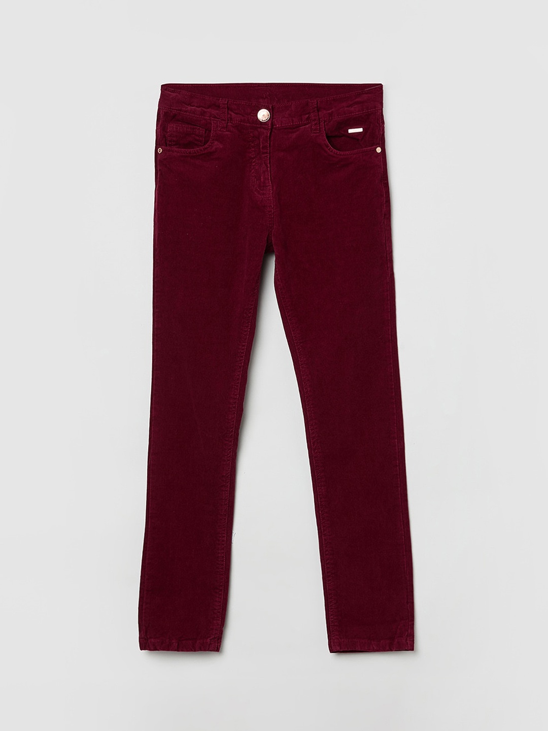 

max Girls Burgundy Chinos Trousers