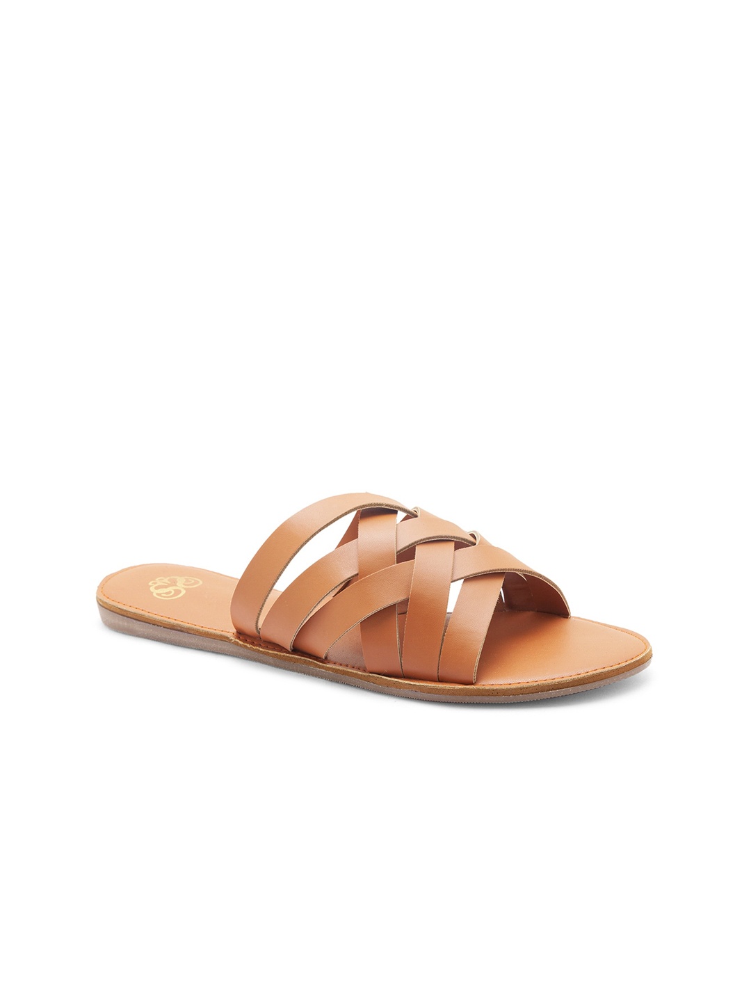 

Sole To Soul Women Tan Open Toe Flats