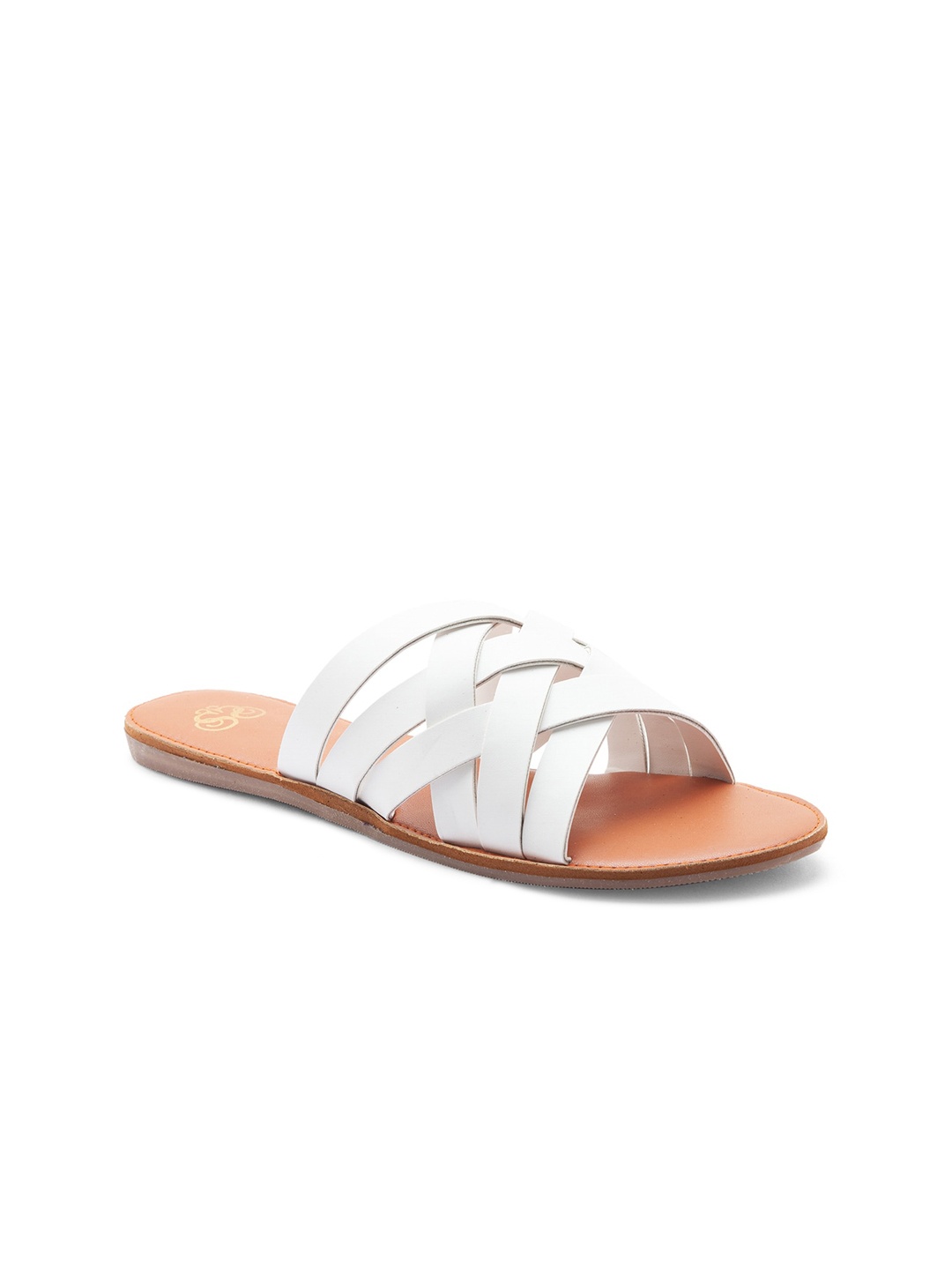 

Sole To Soul Women White Open Toe Flats