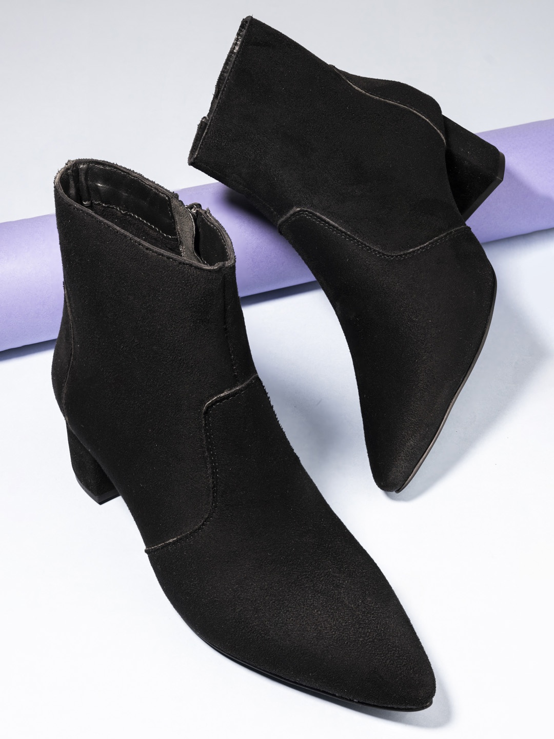 

El Paso Black High-Top Block Heeled Boots
