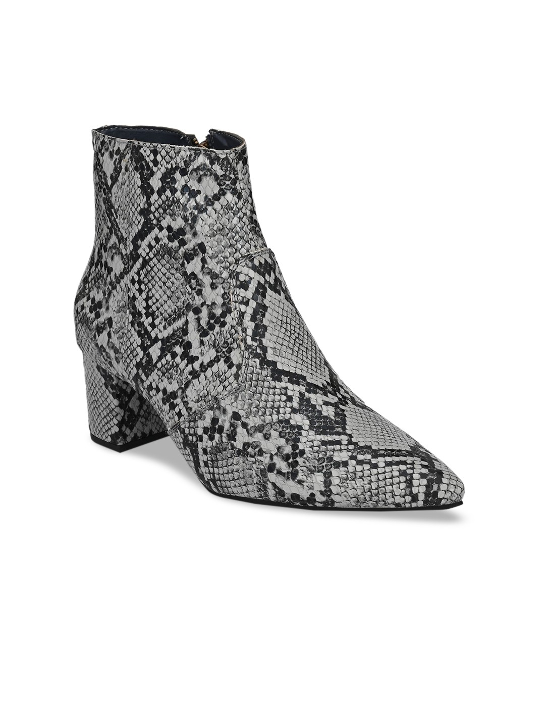 

El Paso Women Grey Printed Heeled Boots