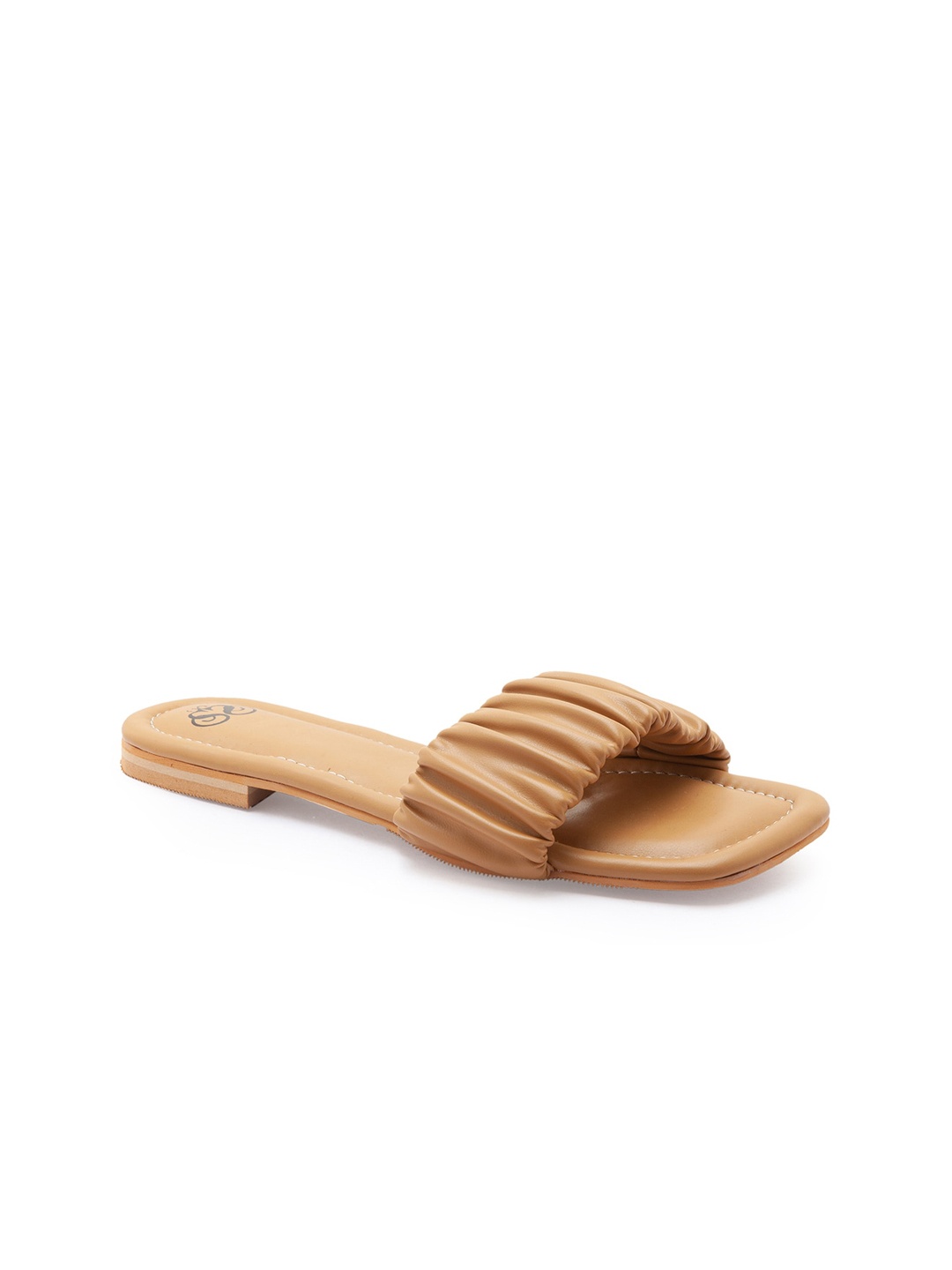 

Sole To Soul Women Camel Brown Open Toe Flats