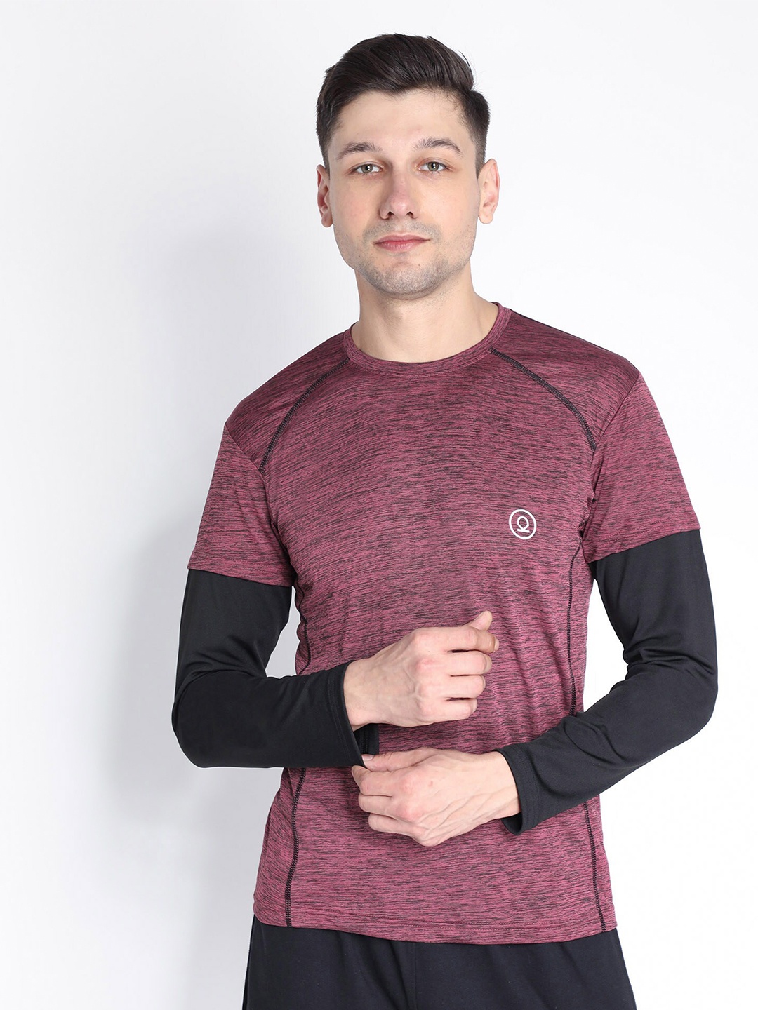 

Chkokko Men Magenta Dri-FIT Outdoor T-shirt