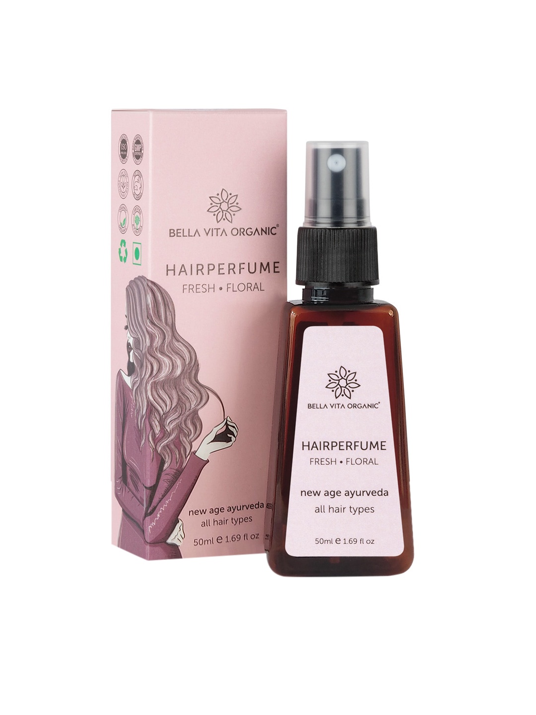 

Bella Vita Organic New Age Ayurveda Hair Perfume 50ml, Transparent