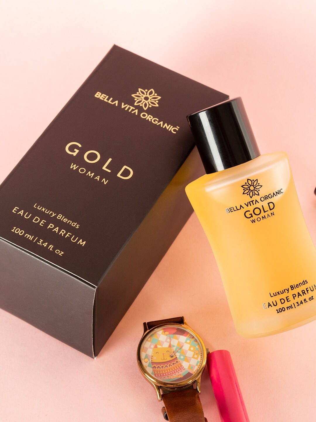 

Bella Vita Organic Gold Woman EDP - Luxury Perfume For Women - 100 ml, Transparent