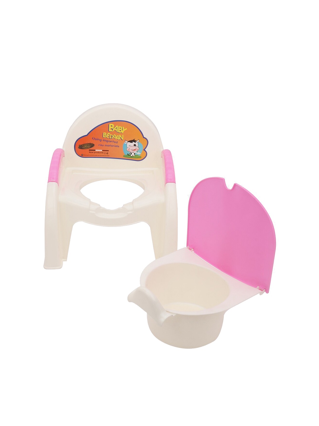 

POKORY Kids Off White & Pink Plastic Potty Seat (6 months to 3 years)
