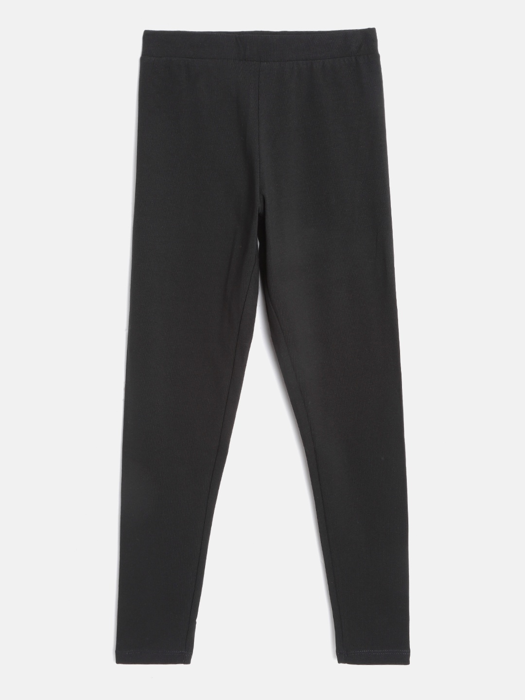 

Noh.Voh - SASSAFRAS Kids Girls Black Solid Ankle-Length Leggings