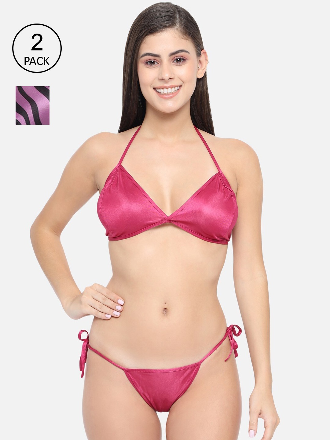 

Klamotten Women Pack Of 2 Lingerie Sets, Pink