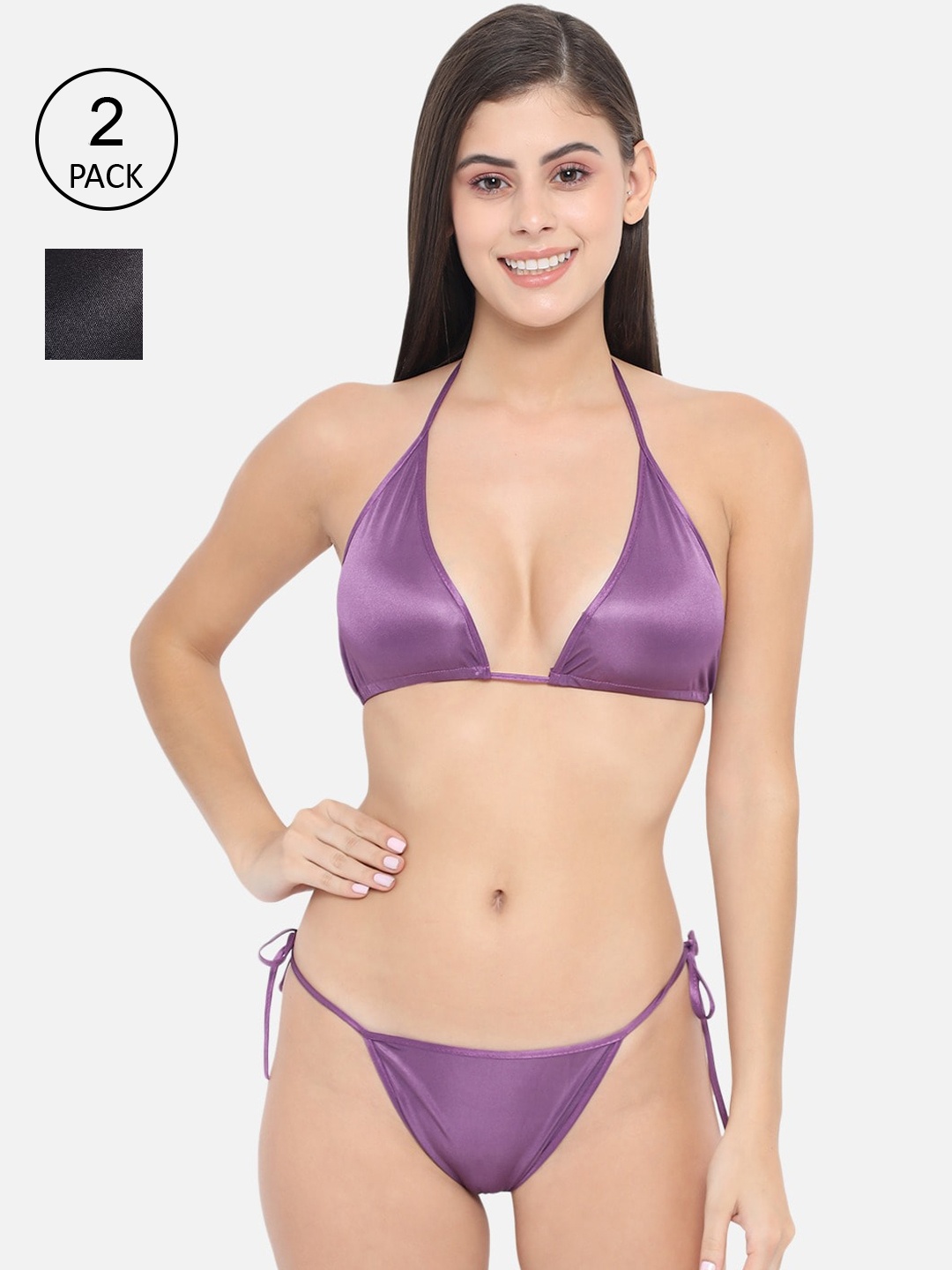 

Klamotten Women Pack Of 2 Solid Lingerie Set 13P-11K, Purple