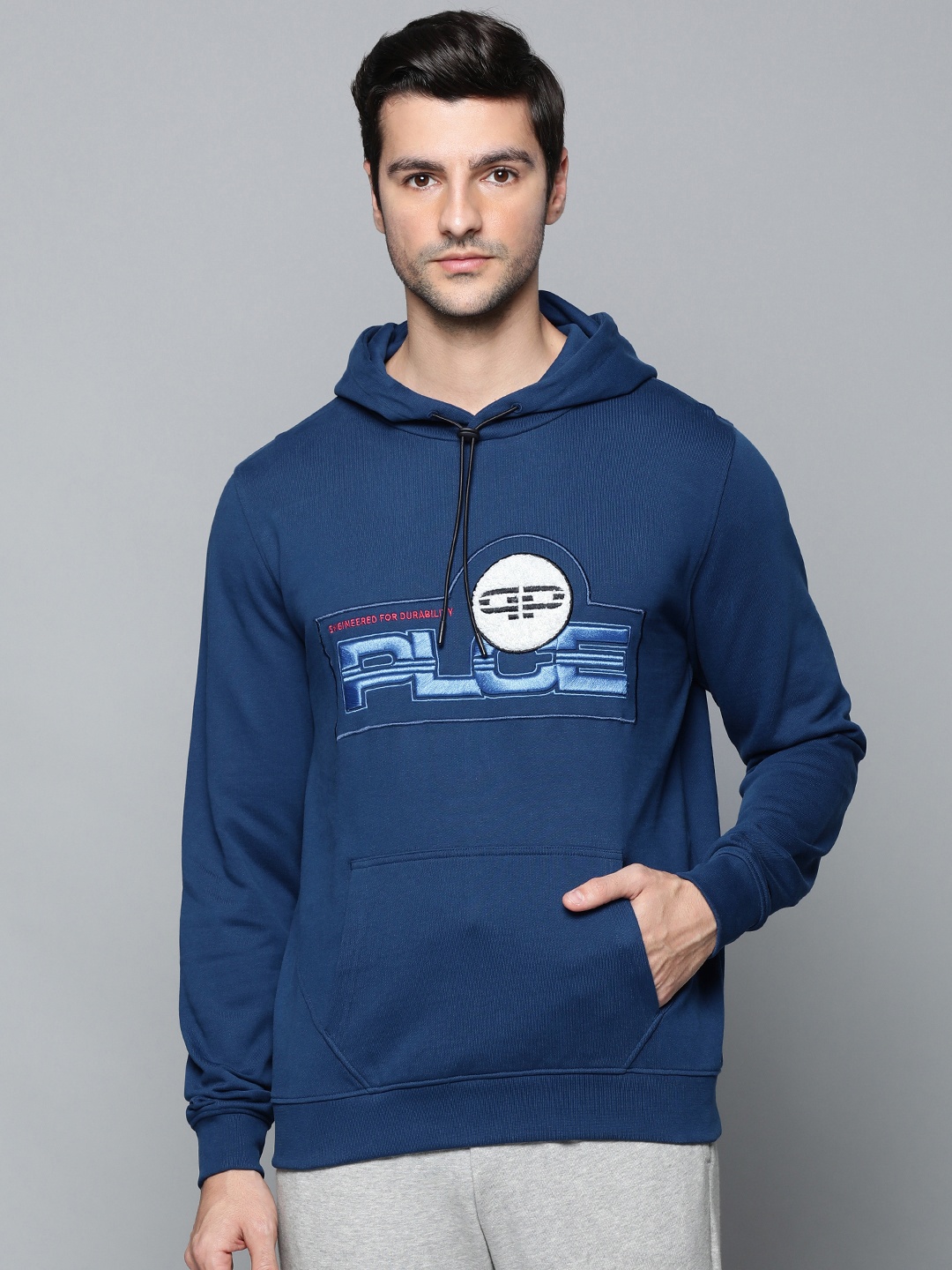 

883 Police Men Navy Blue Miller Hooded Sweatshirt