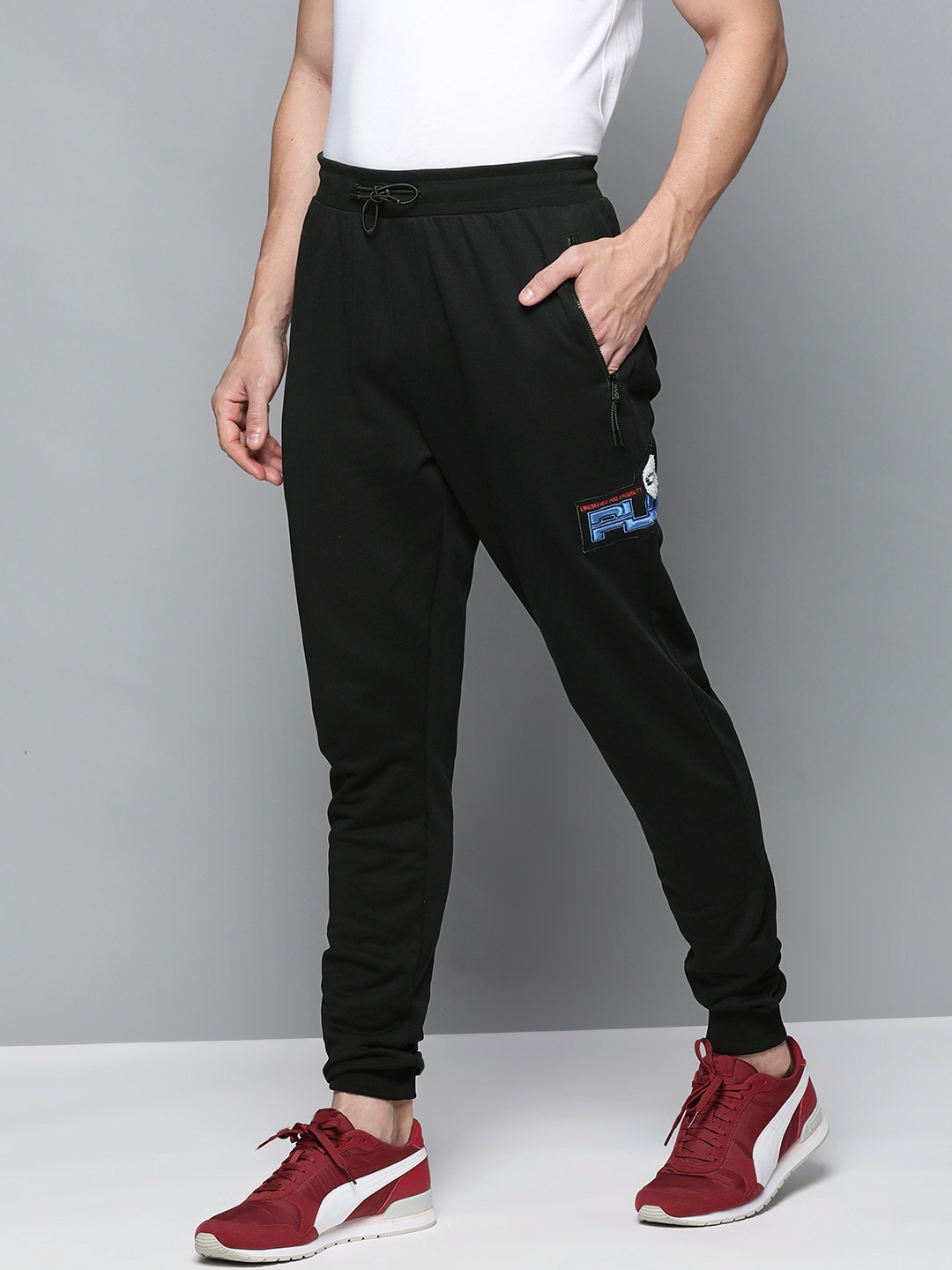 

883 Police Men Black Cotton Shor Jogger