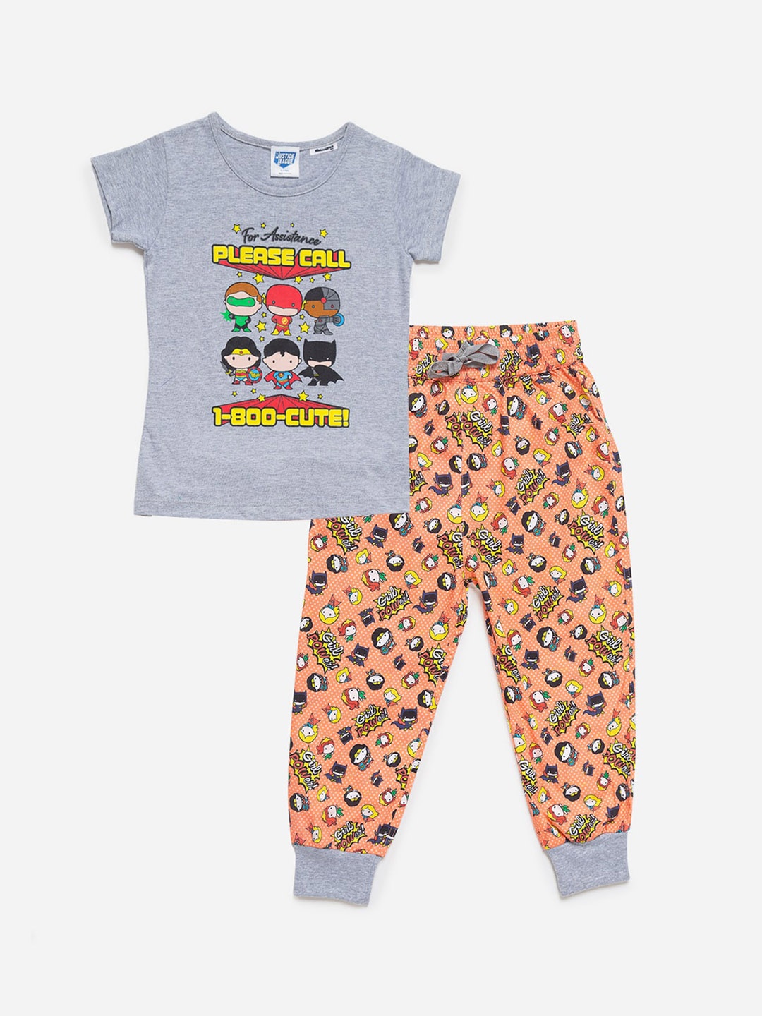 

SMUGGLERZ INC. Girls Grey Cartoon Characters