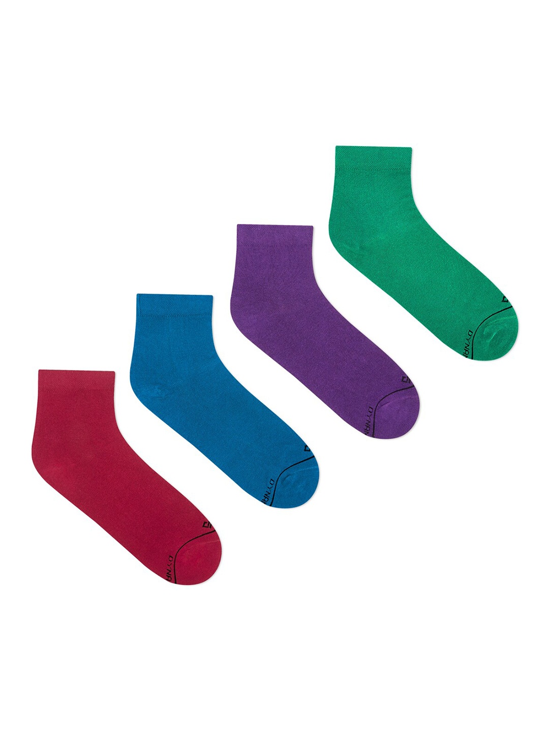 

Dynamocks Men Multicolour Ankle Length Socks Pack of 4 Pairs, Multi