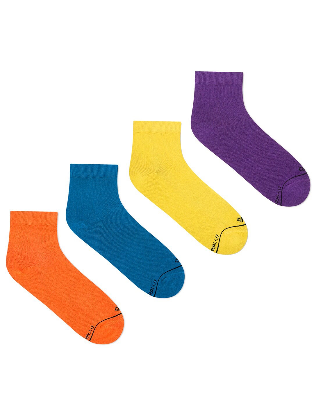 

Dynamocks Men Pack of 4 Multi Cotton Ankle Length Socks