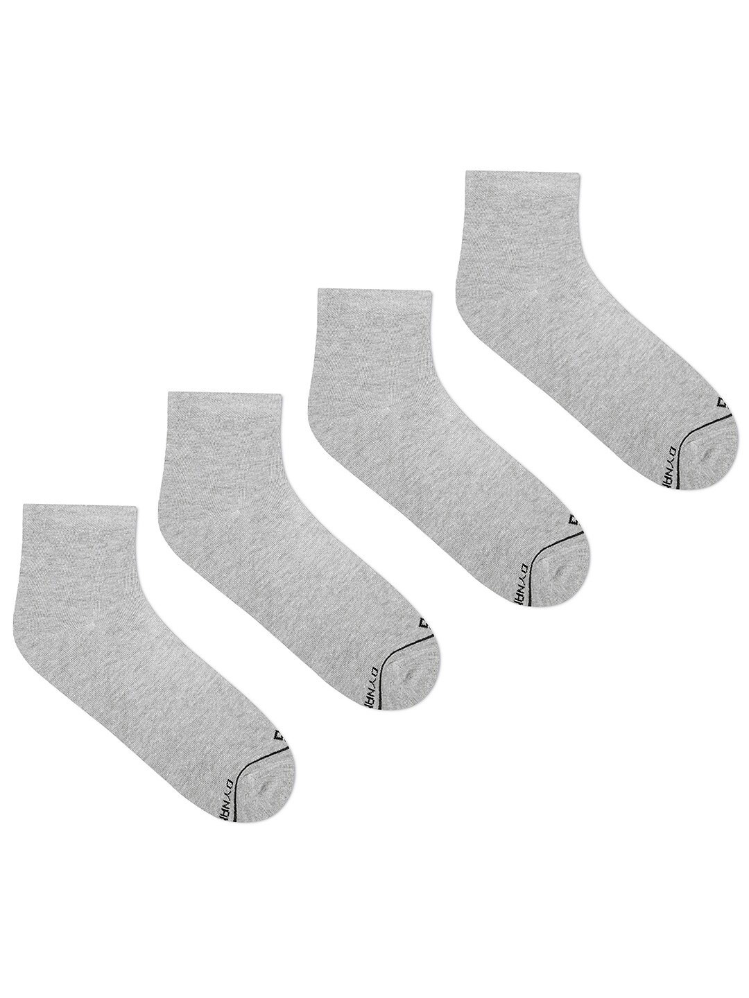 

Dynamocks Men Grey Ankle Length Socks Pack of 4 Pairs, Multi