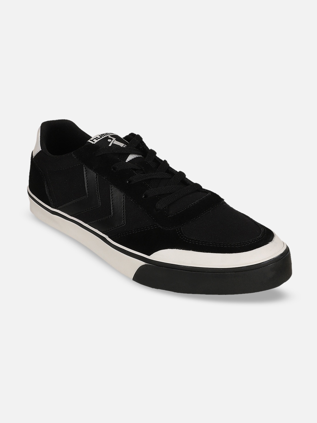 

hummel Unisex Black Woven Design Sneakers