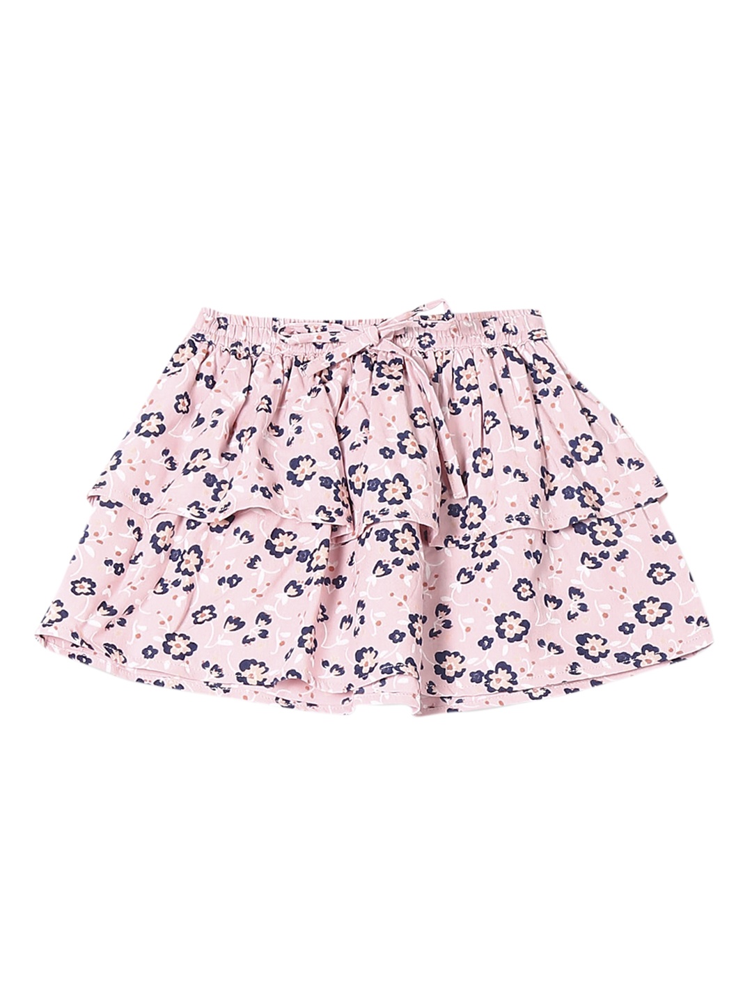 

Donuts Girls Pink Floral Printed Knee Length Skirt